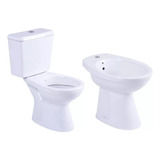 Inodoro Largo + Dep + Bidet Capea Italiana Baño 3 Piezas