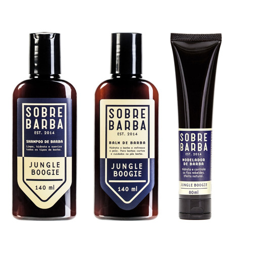 Kit Trio Jungle Boogie - Shampoo Balm E Modelador Sobrebarba