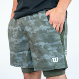 Short Hombre 5' Flex Negro/ Verde Wilson