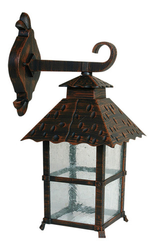 Arbotante Exterior Tipo Farol Rustico Cuadrado 63w Calux