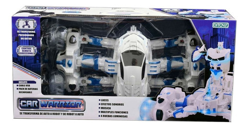 Auto Transformable En Robot Ditoys Car Warrior Robot Luces