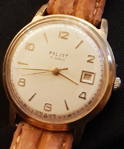 Reloj Poljot 17 Jewels Ussr Rusia 35 Mm Enchape Oro