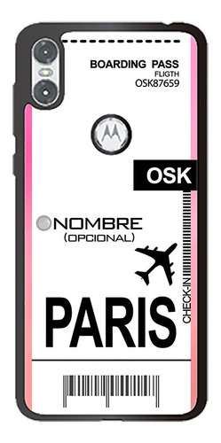 Funda One Vision Zoom Boleto Avion Paris  Personalizada