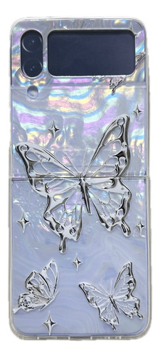 Funda Diseño Perla Mariposa Para Samsung Galaxy Z Flip 3 5g