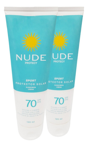 2 Protectores Nude Spf 70 Sport