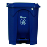 Contenedor De Basura Qrubber 30lts. Azul Con Pedal