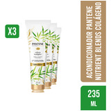 3 Acondicionador Pantene Nutrient Blends Colageno 235ml