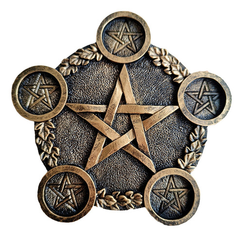 Astrología Pentagram Resina Candelabro Mesa Pentáculo