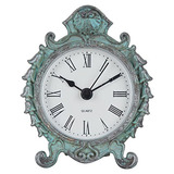 Nikky Home - Reloj De Mesa Redondo De Cuarzo Peltre, Estilo