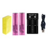 2 Baterías 18650 Samsung 35e 3500mah Con Cargador Vapcell 2a