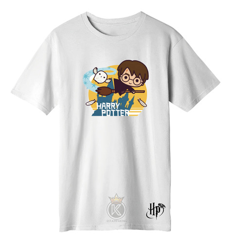 Polera Harry Potter - Escoba - Magia - Estampaking