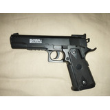 Pistola Swiss+arms Gas Comprimido 4.5mm + Garrafa + Balines 