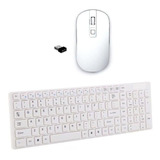 Teclado Mouse Wireless Branco Para Notebook Acer