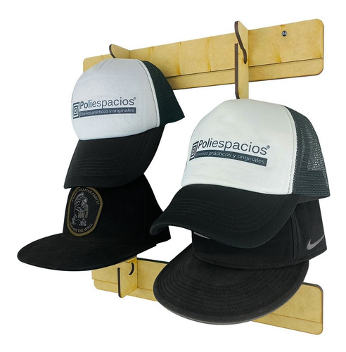 Perchero Organizador Porta Gorras Colgar Pared 10 Espacios