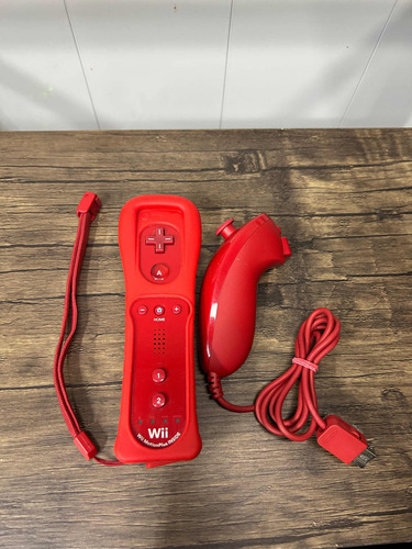 Control Nintendo Wii Remote + Nunchuck Rojo Motion Plus