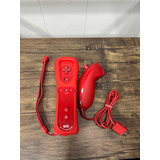 Control Nintendo Wii Remote + Nunchuck Rojo Motion Plus