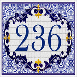 Azulejo Numero Residência Kit Com 3 Azulejos 15 X 15 Cm 