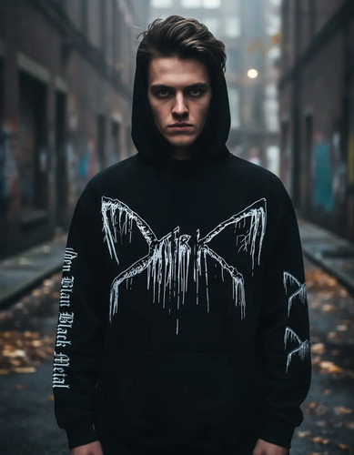 Sudadera Mork Logo Black Metal/true Metal