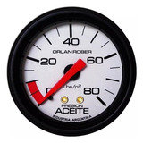 Reloj Manómetro Presión De Aceite Mecánico 80 Lbs L Blanca 