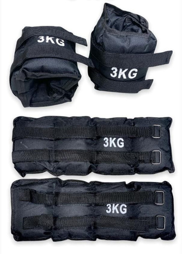 Kit Pesas Tobilleras O Muñequeras X Par Deporte Crossfit 3kg