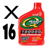 Aceite Quaker State Rojo 25w50 Alto Kilometraje 16pz