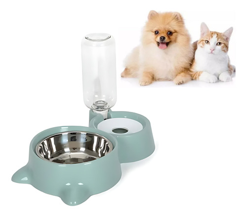 Bebedero Dispensador Automático Alimento Mascotas Perro Gato