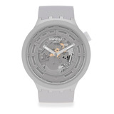 Reloj Swatch Bioceramic C-grey Ss Color De La Malla Gris Color Del Bisel Gris Color Del Fondo Gris