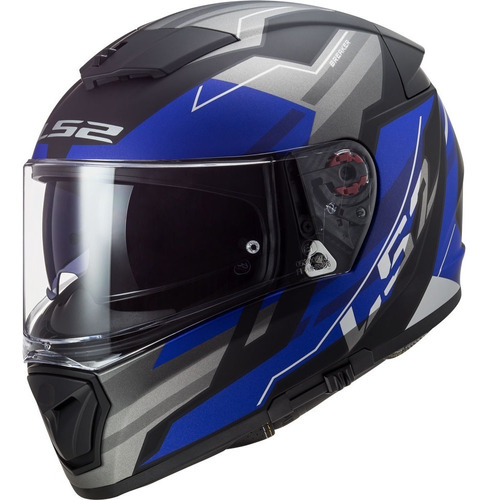 Casco Ls2 Breaker Evo Azul Con Lente Y Pinlock - Astro