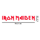 Iron Maiden Logo Sticker Vinil 2 Pzs Rojo $135 Mikegamesmx