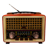 Bocina Bluetooth Radio Retro Vintage Recargable Portatil