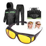 Piloto Traje De Lluvia Moto + Lentes Antireflex Vision Hd