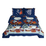 Bello Cubrecama Cobertor Navidad Quilt Verano 2 Plazas Cl5tx