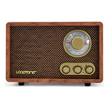 Looptone Am Fm Radio Retro Con Altavoz Bluetooth, Radio De M
