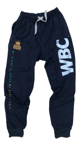 Pantalon Joggin Algodon Boxeo Wbc Licencia Oficial