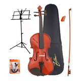Violino 1/8 Infantil Pro Fire Zelmer Zlm18nv + Partitura Cor Natural