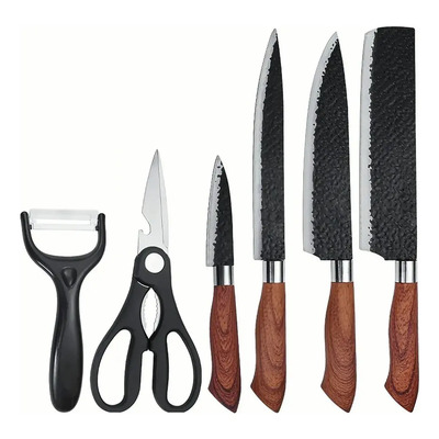 Juego de Cuchillos Hapemein Acero Inoxidable 6 Piezas Mango Ergonómico | MercadoLibre