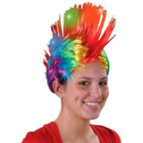 Peluca Punk Multicolor Con Led