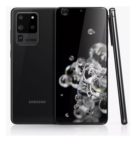 Como Nuevo !!! ! 100x Zoom A Luna ! Samsung Galaxy S20 Ultra 5g 128 Gb Negro Cargador Original Ultrarapido , 10 Fisicamente 