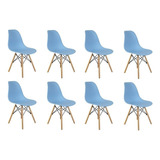 Kit 8 Cadeiras Charles Eames Eiffel Pé Palito - Varias Cores