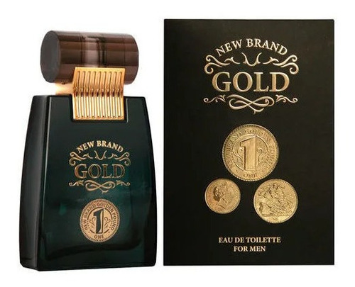 Perfume Masculino New Brand N1 Gold 100ml Lacrado Original