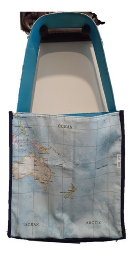 Bolso Matero Básico Gabardina Mapas