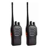 Pack 2 Radio Transmisor Walkie Talkie Baofeng Bf888s Doble Bandas De Frecuencia All Color Negro