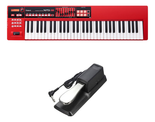 Teclado Roland Xps10 Sintetizador Vermelho + Pedal Sustain