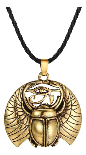 Collar Dije Escarabajo Egipcio Ojo Horus 