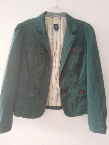 Chaqueta/blazer/tapado De Mujer Gap Talla 8 Verde Usado