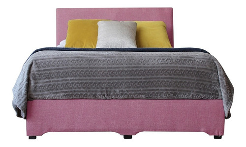 Cama Infantil Cima Urban Infantil Individual Color Rosa Fabricada En Madera