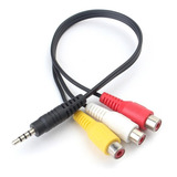 Kit 20 Cabos Adaptador P3 Para Rca Femea P2 Para Audio Video