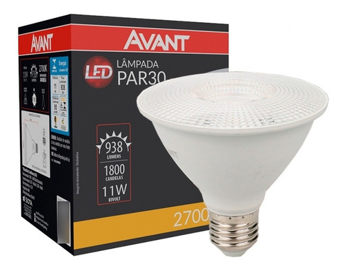 Lâmpada Led Par 30 Luz Amarela 11w Avant Comércio Residência