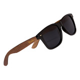 Woodies Gafas De Sol De Madera De Nogal Con Lentes Negros Po