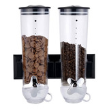 Dispenser De Cereales Doble Plástico De Pared Cocina 3.6 L